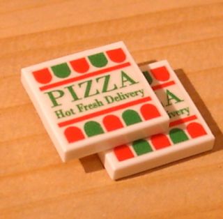 CUSTOM PIZZA BOXES for town/city/train/6350 LEGO food to go pizzeria