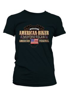 American Biker Motorcycles Chopp Girls Juniors T Shirts
