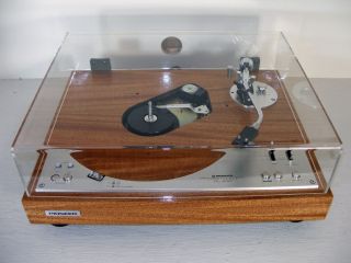 Pioneer PL 530 Turntable Restored Gloss Mahogany New Dust cover