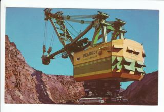 Peabody Coal Mining Mine Earth Moving Machine Postcard Equipment