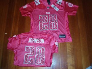  Reebok NFL Tennessee Titans Chris Johnson Pink Jersey Size M