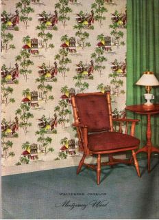 Vintage Wallpaper Catalog Montgomery Ward 1955