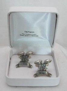 Clay Pigeon Shooting Cufflinks in Fine English Pewter