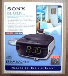   Model ICF CD815 FM AM CD Clock Radio Dream Machine with 3 Mode Alarm