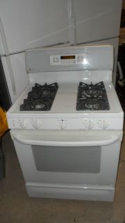 GE Spectra XL Gas Range Stove Oven Self Cleaning White