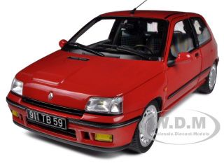 1991 RENAULT CLIO 16S RED 1/18 DIECAST CAR MODEL BY NOREV 185231