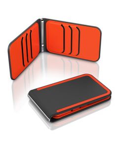  New Dosh 6 Card Cool Wallet Money Clip Luxe Turismo Grey Orange