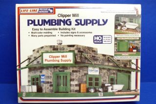 Life Like HO Scale Clipper Mill Plumbing Supply Building Kit SEALED