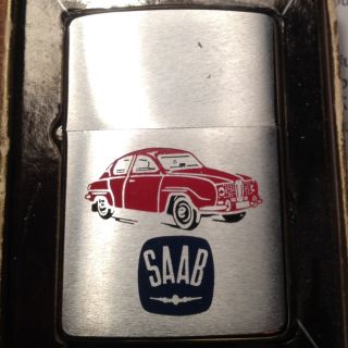 Vintage 1967 Saab Zippo Lighter Original Box Unused• $1 Opening Bid