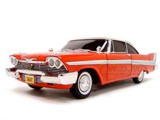 1958 Plymouth Fury Christine Red 1 18 Diecast Car Model by Autoworld