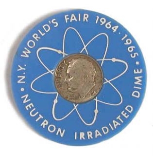 1962 American Museum of Atomic Energy Neutron Irradiated Encased Dime