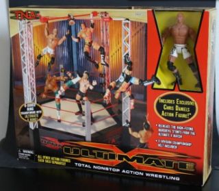  Sided Wrestling Ring w Chris Daniels Figure and x Division Belt