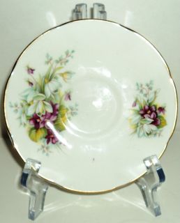 Clifton Bone China England Replacement Saucer Violets 