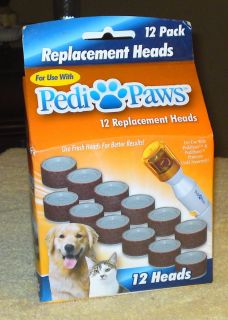 12 Replacement Heads for Pedi Paws Pet Nail Trimmer New Unopened Box