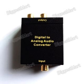   Optical Coax Coaxial Toslink To Analog RCA Audio AUX Converter Hot
