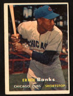 Ernie Banks 1957 Topps 55 Chicago Cubs