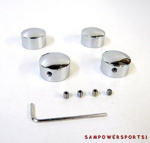 CHROME SMOOTH HEAD BOLT COVERS FOR HARLEY EVO BIGTWIN SPORTSTER TWIN