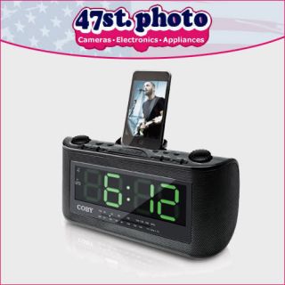 Coby CSMP120 Alarm Clock Radio with iPod Dock