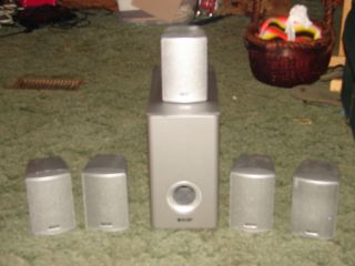 Coby Surround Sound Speakers Silver Home Theater System