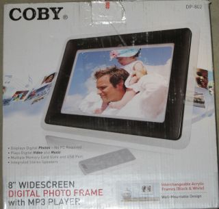 Coby DP802 8 inch Widescreen Digital Photo Frame with  Player