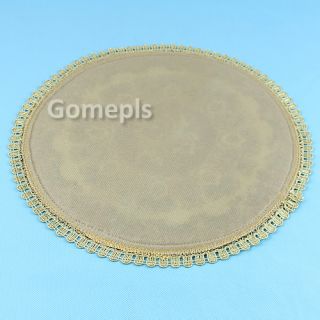 Flower Gold Silk Embroidery Table Dinning Dish Cup Mat Pad