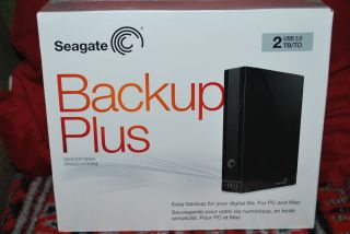 Seagate Backup Plus 3 0 USB 2TB external hard drive NEW IN BOX for PC