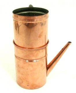  Portugal Copper Turkish Coffee Espresso Maker Pot Pitcher 2 Pcs