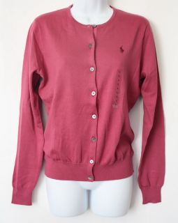 Ralph Lauren Soft Knit Pima Cotton Cardigan Sweater L XL Classic Women