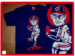 Cajmear Charlie Sheen Indians shirt Cleveland Rick Vaughn mishka obey