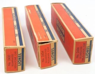 BX 139 Lionel Boxes Only for 2432 Clifton 2434 Newark 2436 Summit Good