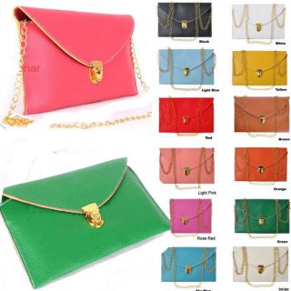 Fashion Women Envelope Clutch Purse Handbag Shoulder Hand Tote Bag 12