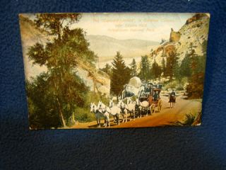 Colcord Limited stagecoach in Gardiner Canyon. Near Eagles nest