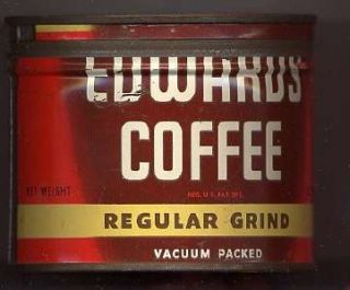 Edwards Coffee Keywind Can Lid 1 Pound Regular Grind