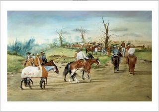 Ernesto Icaza The Winners Enclosure Horses on Canvas