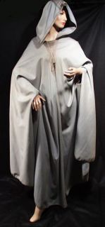 1920 s wearable algeria tunisia grey wool cloak with hood presenting a