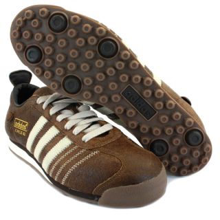 Adidas Chile 62 Mens Laced 3 Stripe Trainers Coffee
