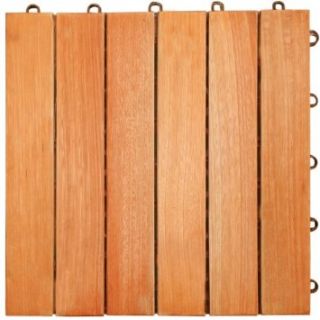 Vifah Eucalyptus Hardwood   6 Horizontal Slat Design Interlocking Wood