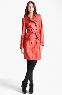 Burberry London Lightweight Leather Trench Coat