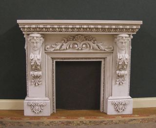 FIREPLACE Handcrafted Distressed Jim Coates Dollhouse Miniature