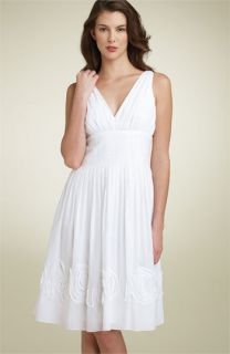 Suzi Chin for Maggy Boutique Sleeveless Rosette Hem Dress (Petite)