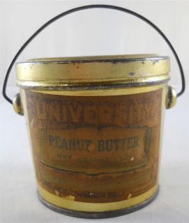  RARE University Peanut Butter Tin with Handle Collectible Tins