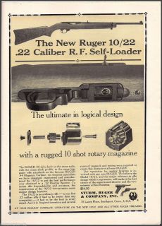  , RUGER 10/22 Self Loader RIFLE AD~Collectible Firearms Advertising