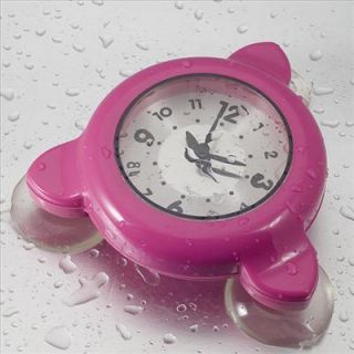 bathroom shower kitchen clock water resistant pink