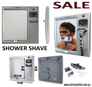SHOWER SHAVE Shower shaving mirror with Anti fog Clock Light