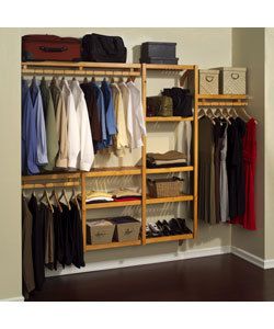  Standard Solid Wood Closet System Stroage Clothes Rack Hang Shelf NEW