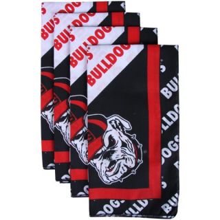  pack spirited cloth napkins add an expression of bulldogs pride to any
