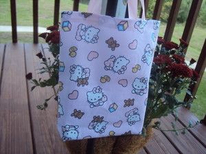 Hello Kitty Fabric Party Favors Bags Totes Bags Handmade