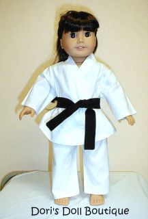 Doll Clothes Fits American Girl 4 PC Karate Set