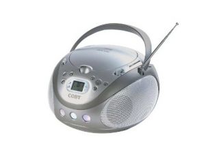 Coby Portable Audio Am FM Radio Top CD Player Boombox MP CD451 Silver