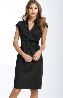 Donna Ricco Ruched Cotton Dress